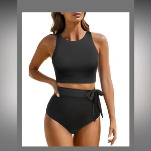 Black High-Waisted Bikini Set